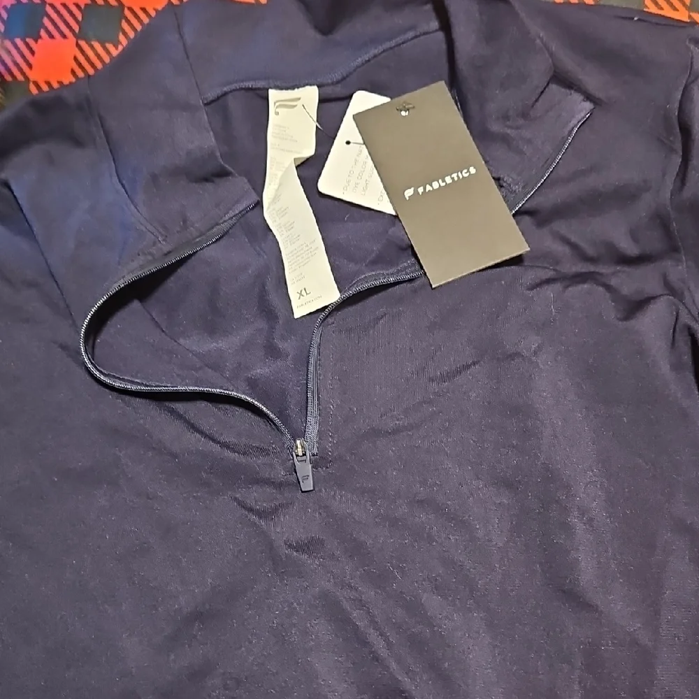 Fabletics Deep Blue Half-Zip Pullover - Picture 4 of 4